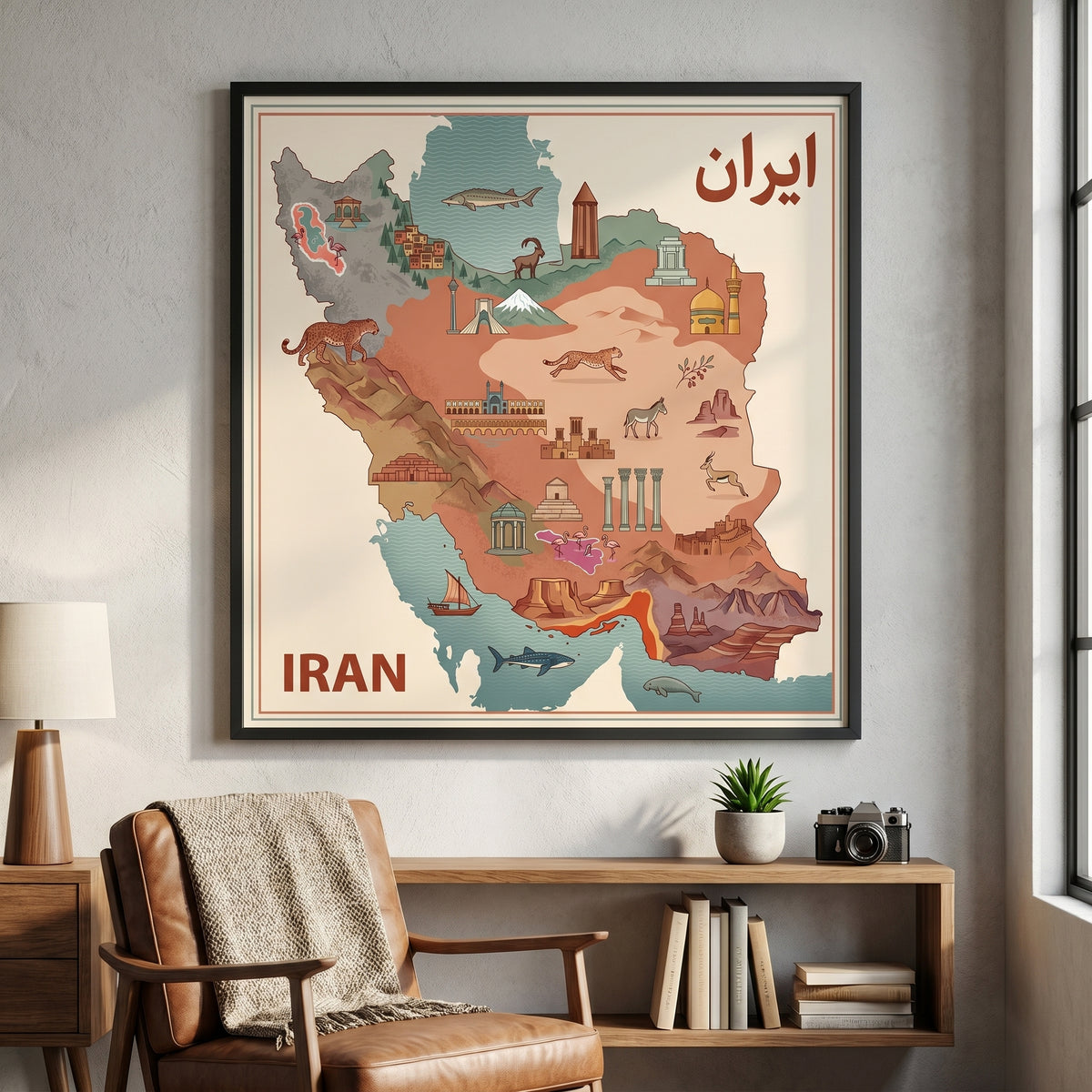 Illustrated Map of Iran