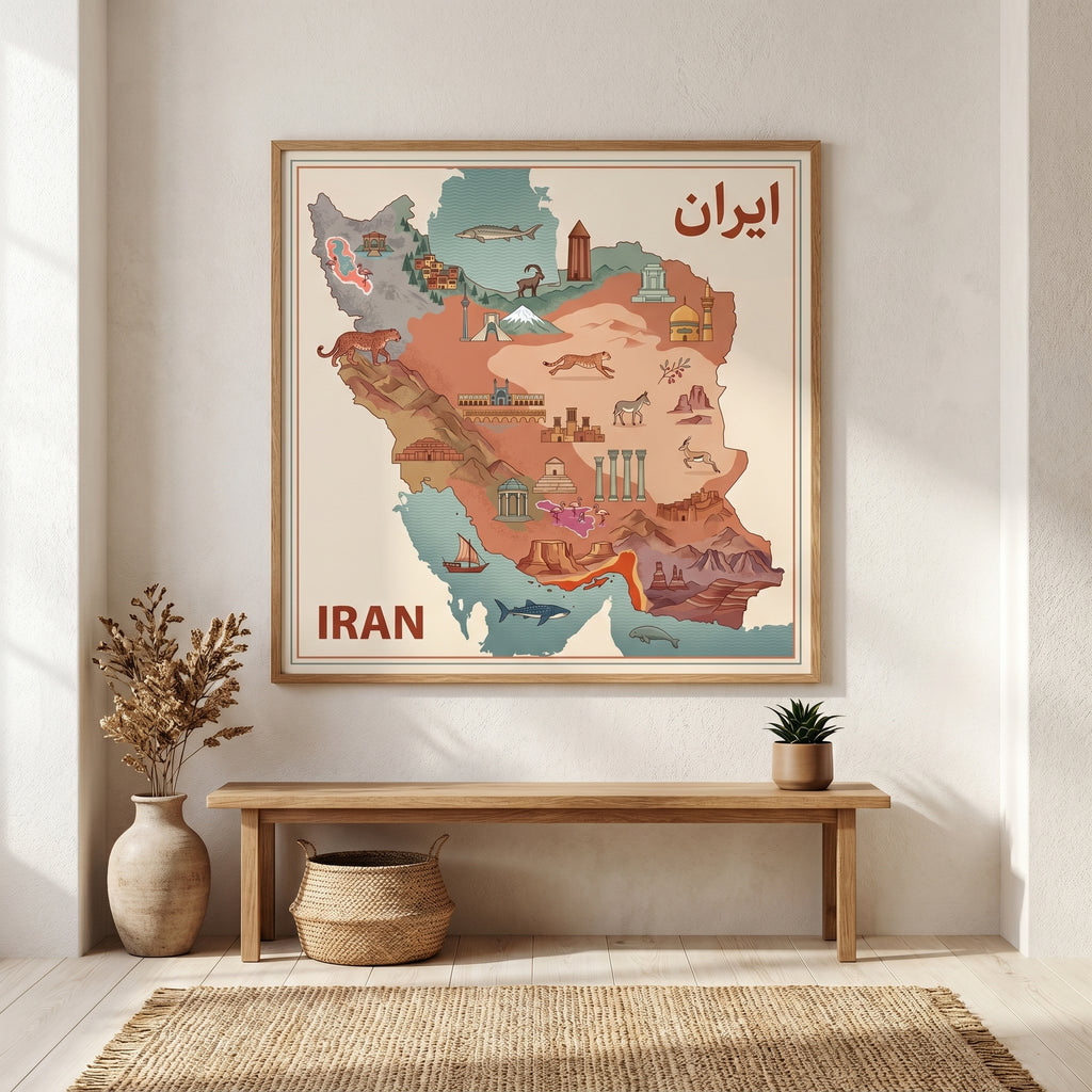 Illustrated Map of Iran