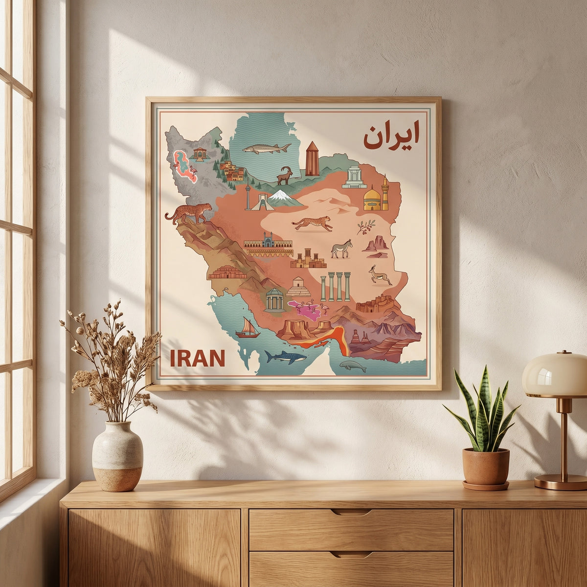 Illustrated Map of Iran