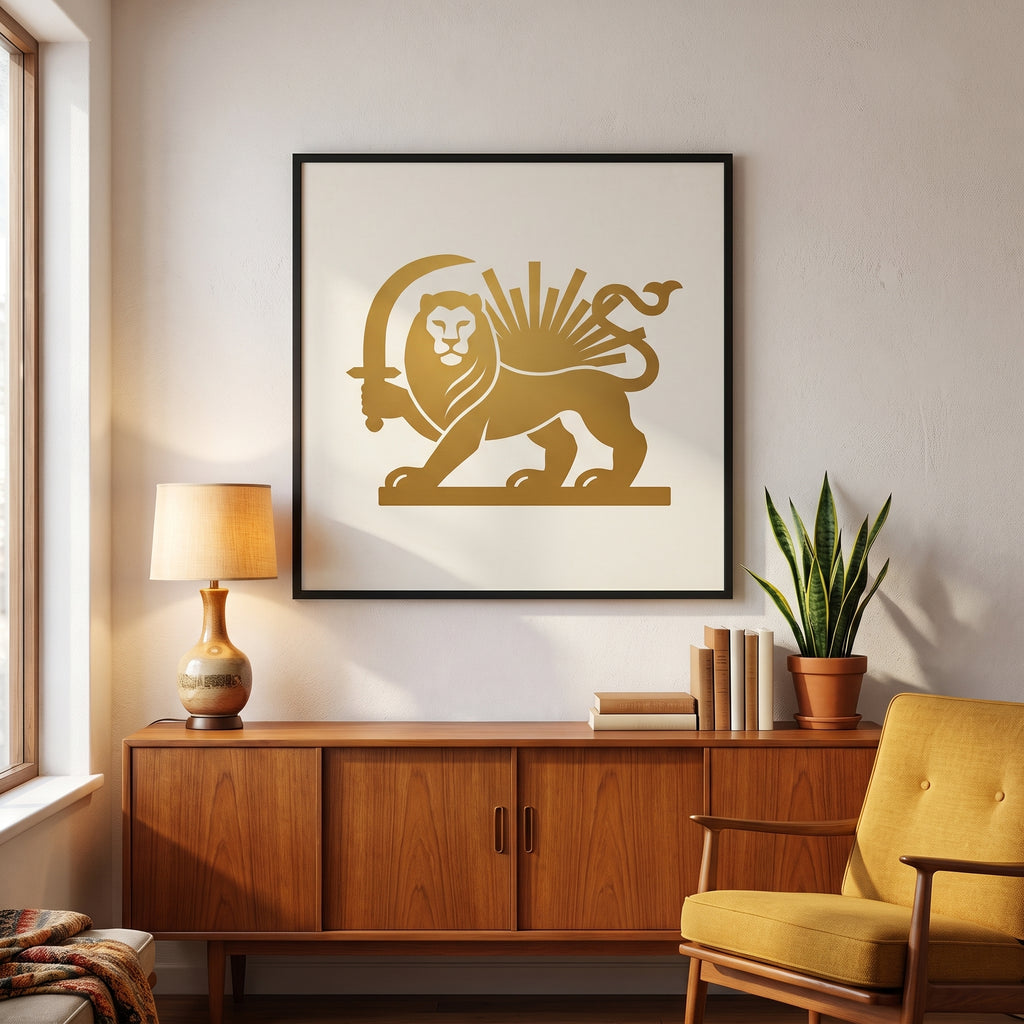 Lion and Sun in Gold