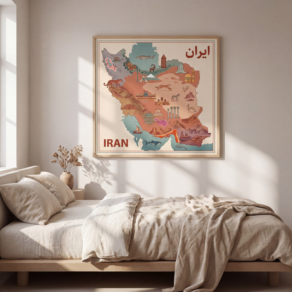 Illustrated Map of Iran