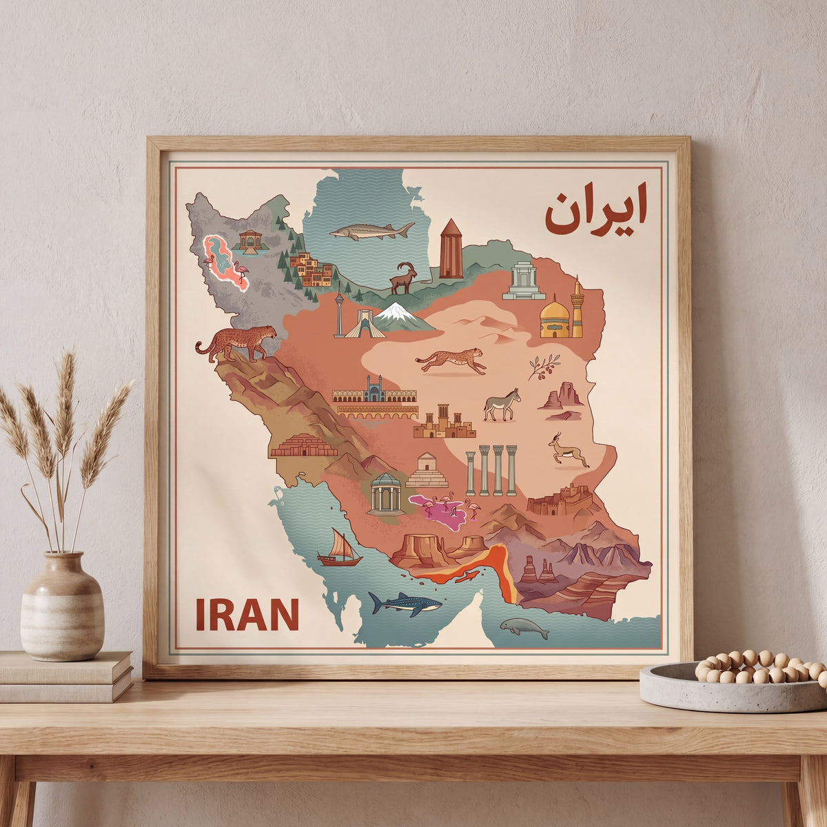 Illustrated Map of Iran