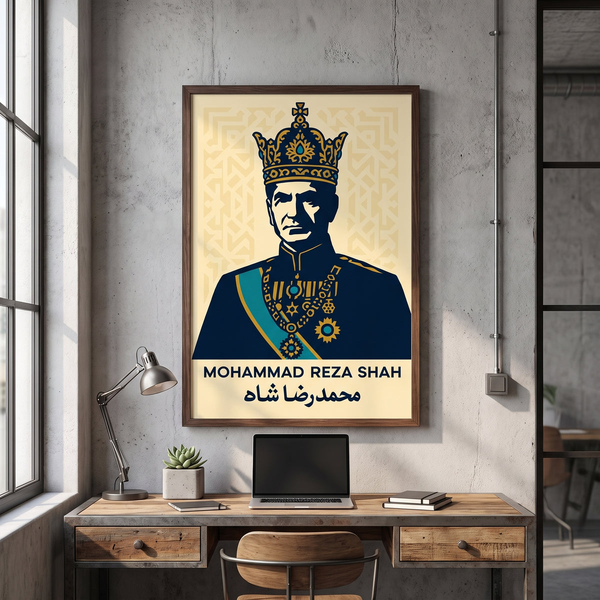 The Shah in Navy and Gold