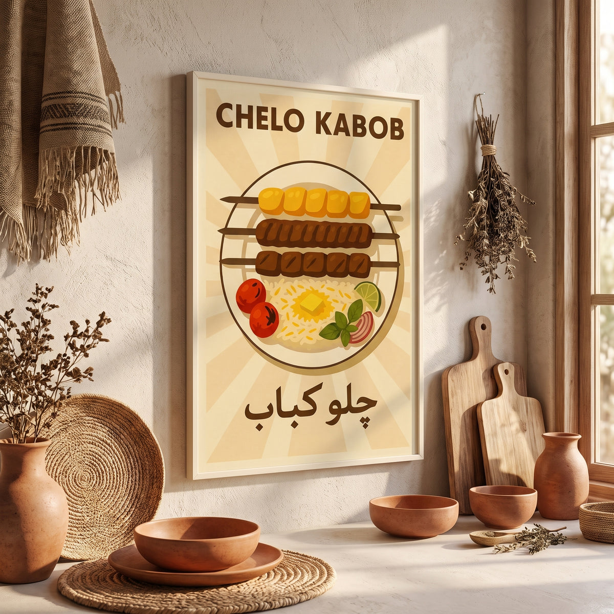 A Plate of Chelo Kabob
