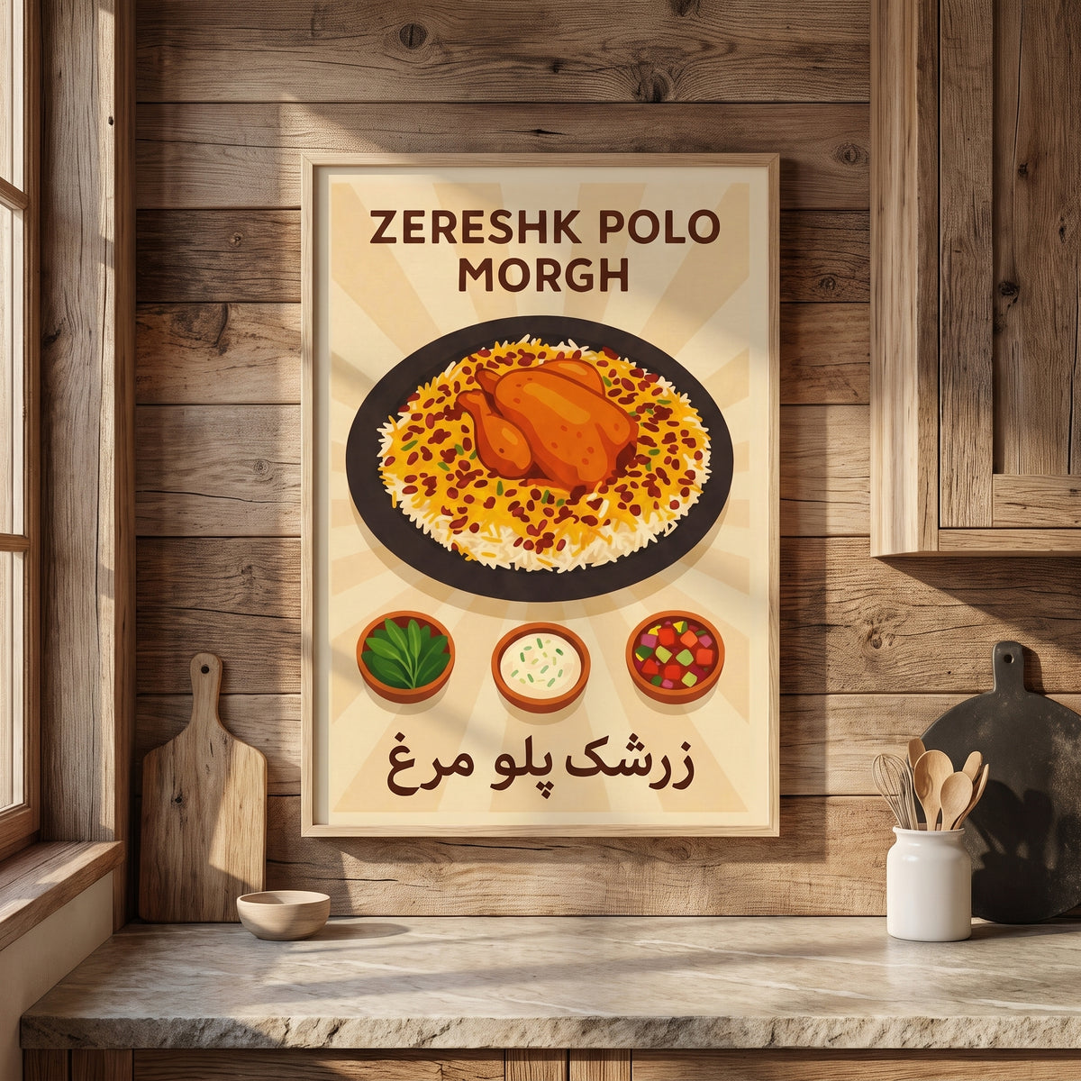 A Platter of Zereshk Polo Morgh