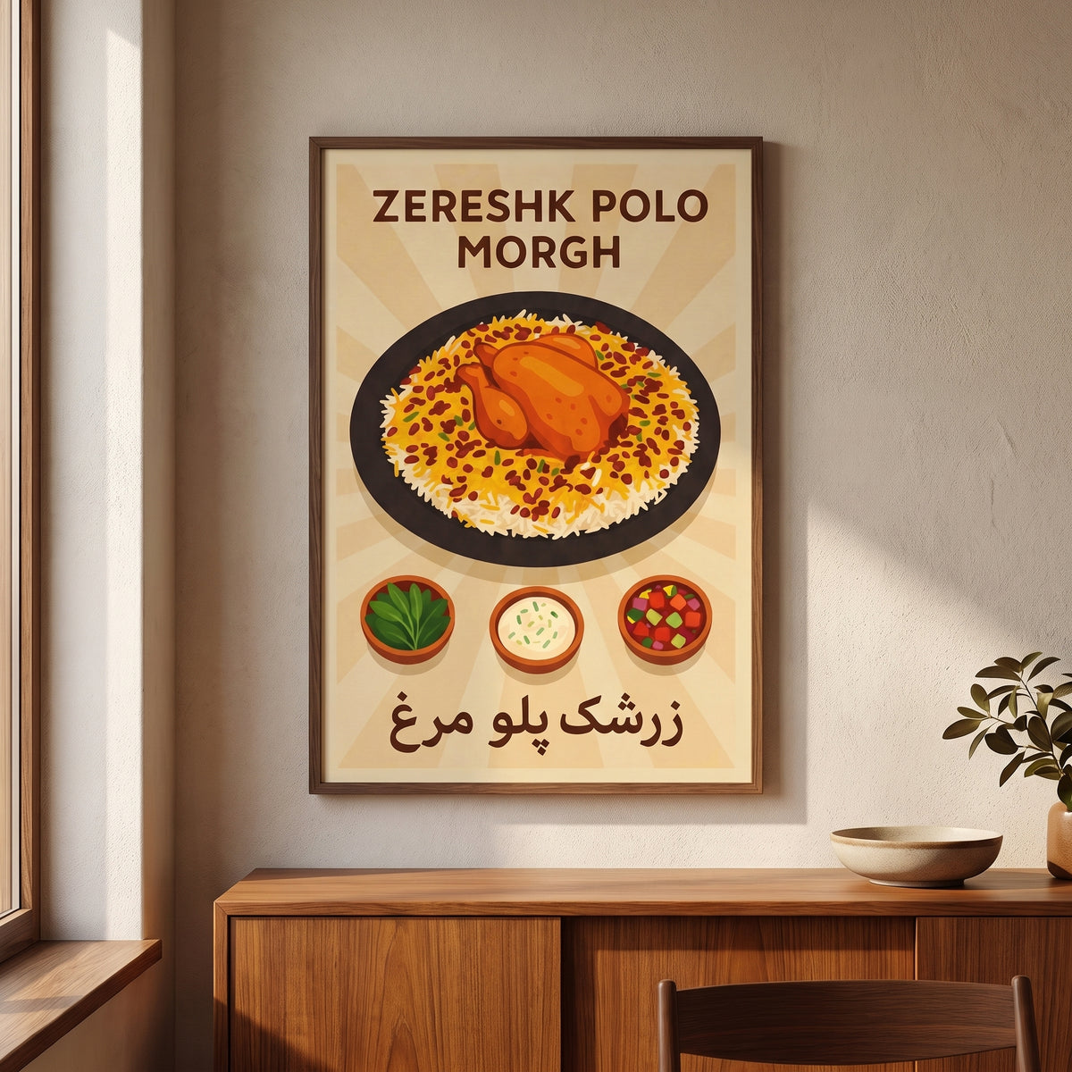 A Platter of Zereshk Polo Morgh