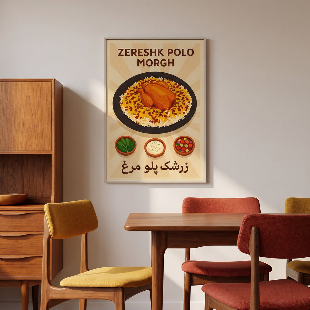 A Platter of Zereshk Polo Morgh