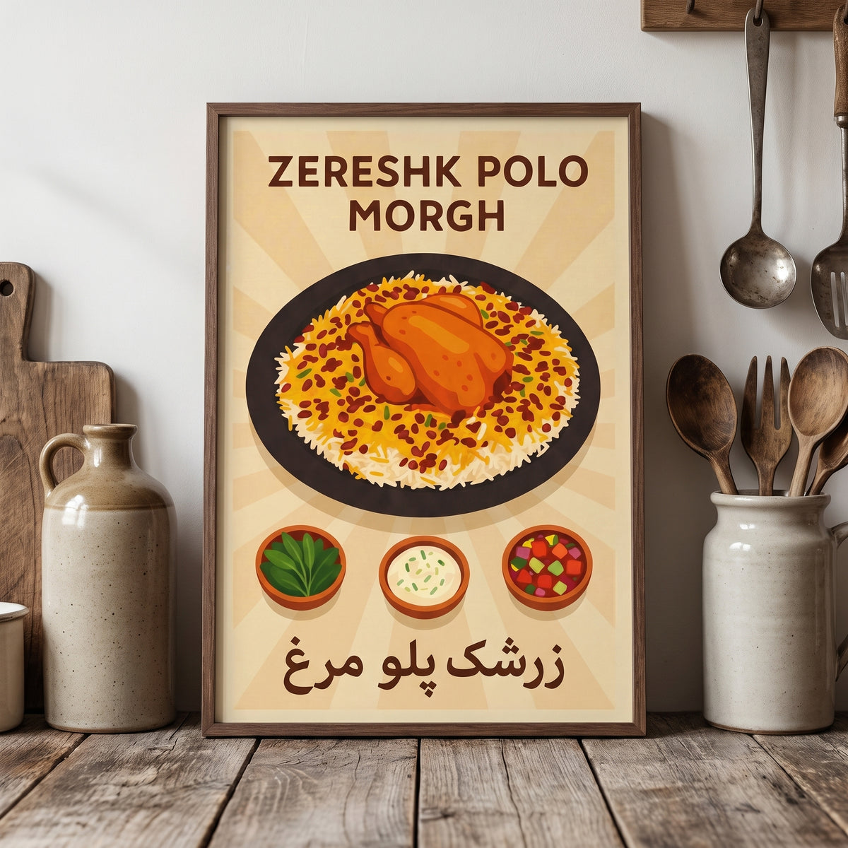 A Platter of Zereshk Polo Morgh