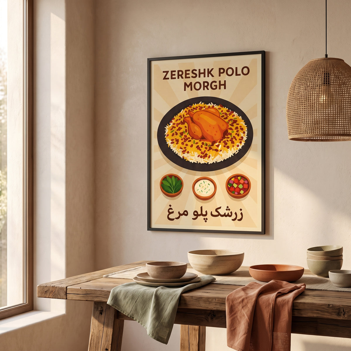 A Platter of Zereshk Polo Morgh