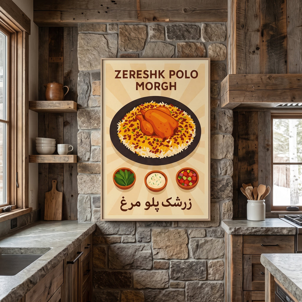 A Platter of Zereshk Polo Morgh