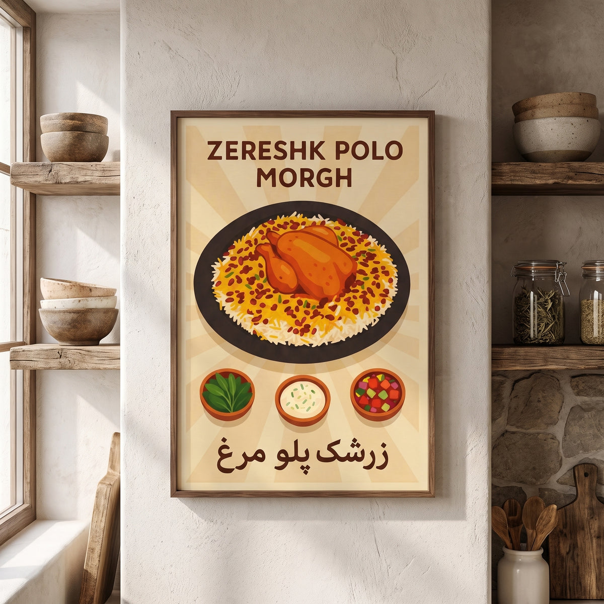 A Platter of Zereshk Polo Morgh