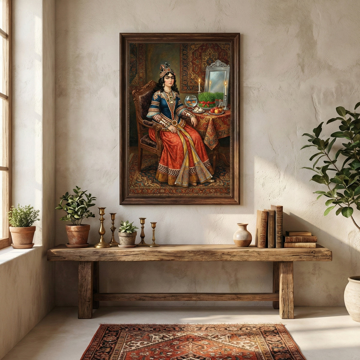 Qajar Lady at the Haft-Sin