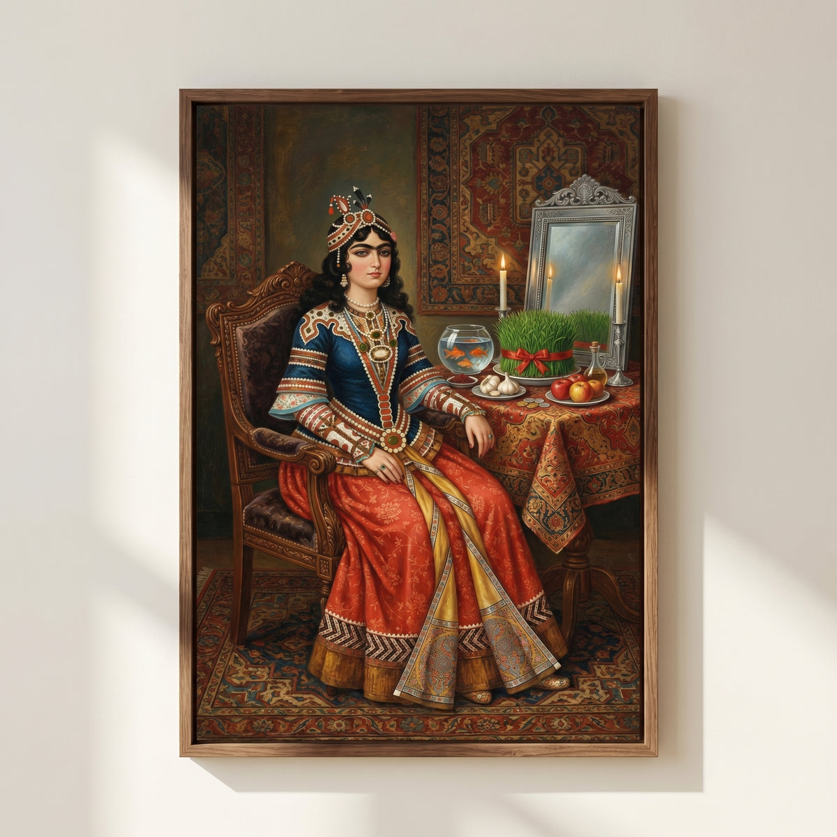 Qajar Lady at the Haft-Sin