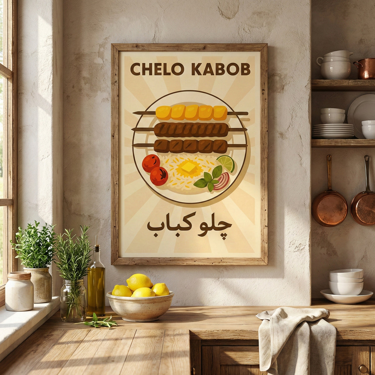 A Plate of Chelo Kabob