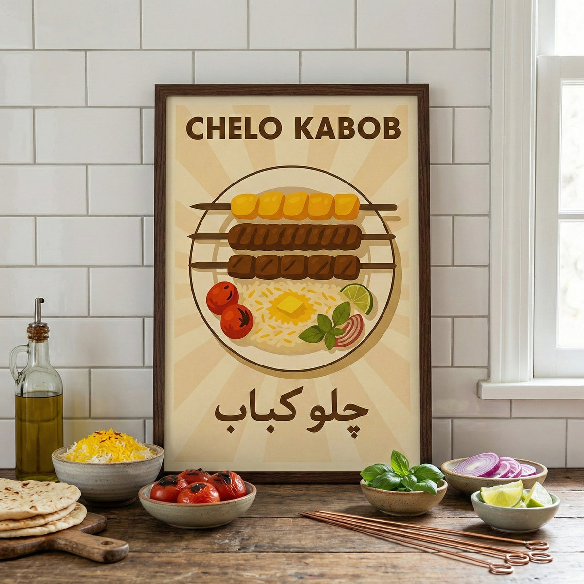 A Plate of Chelo Kabob