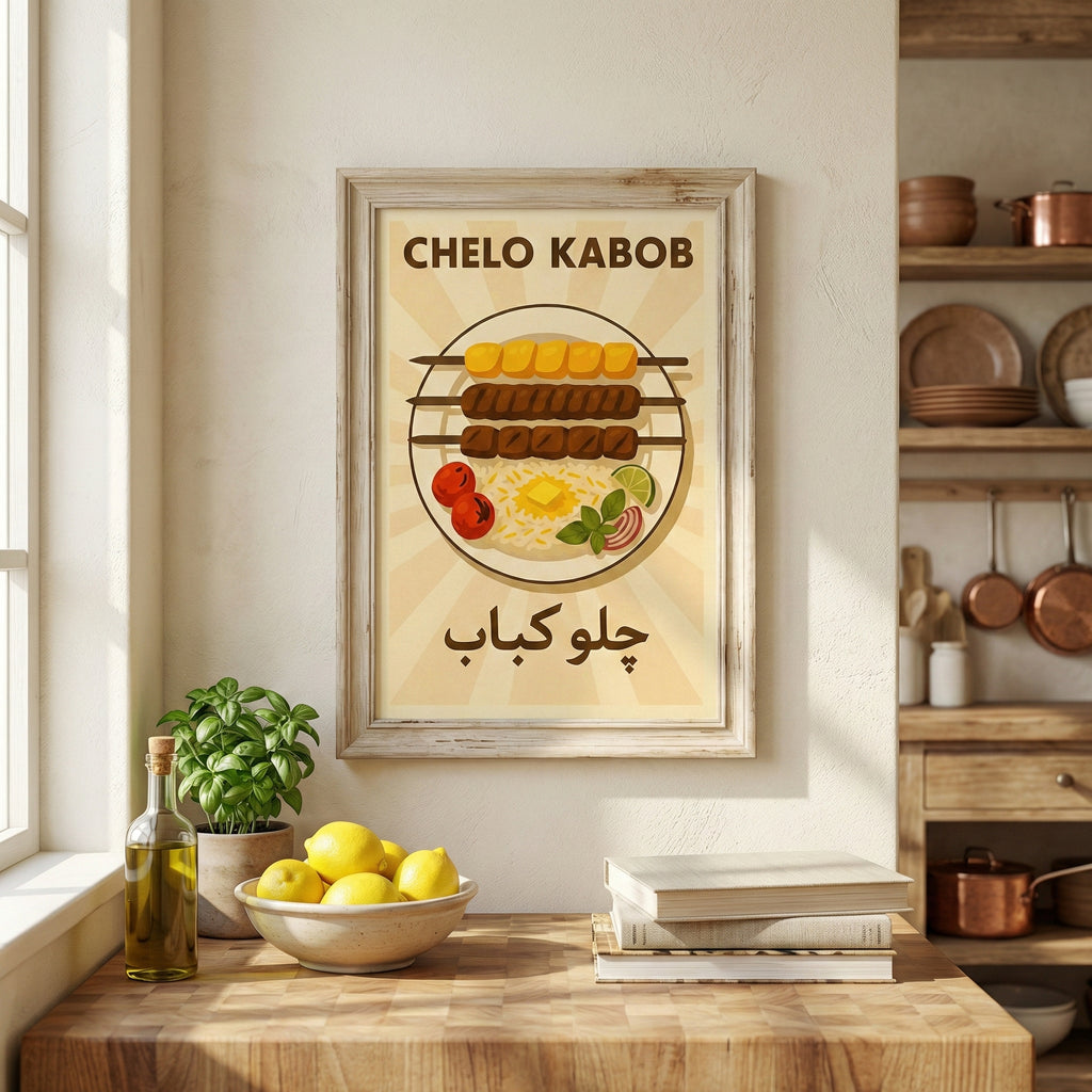 A Plate of Chelo Kabob