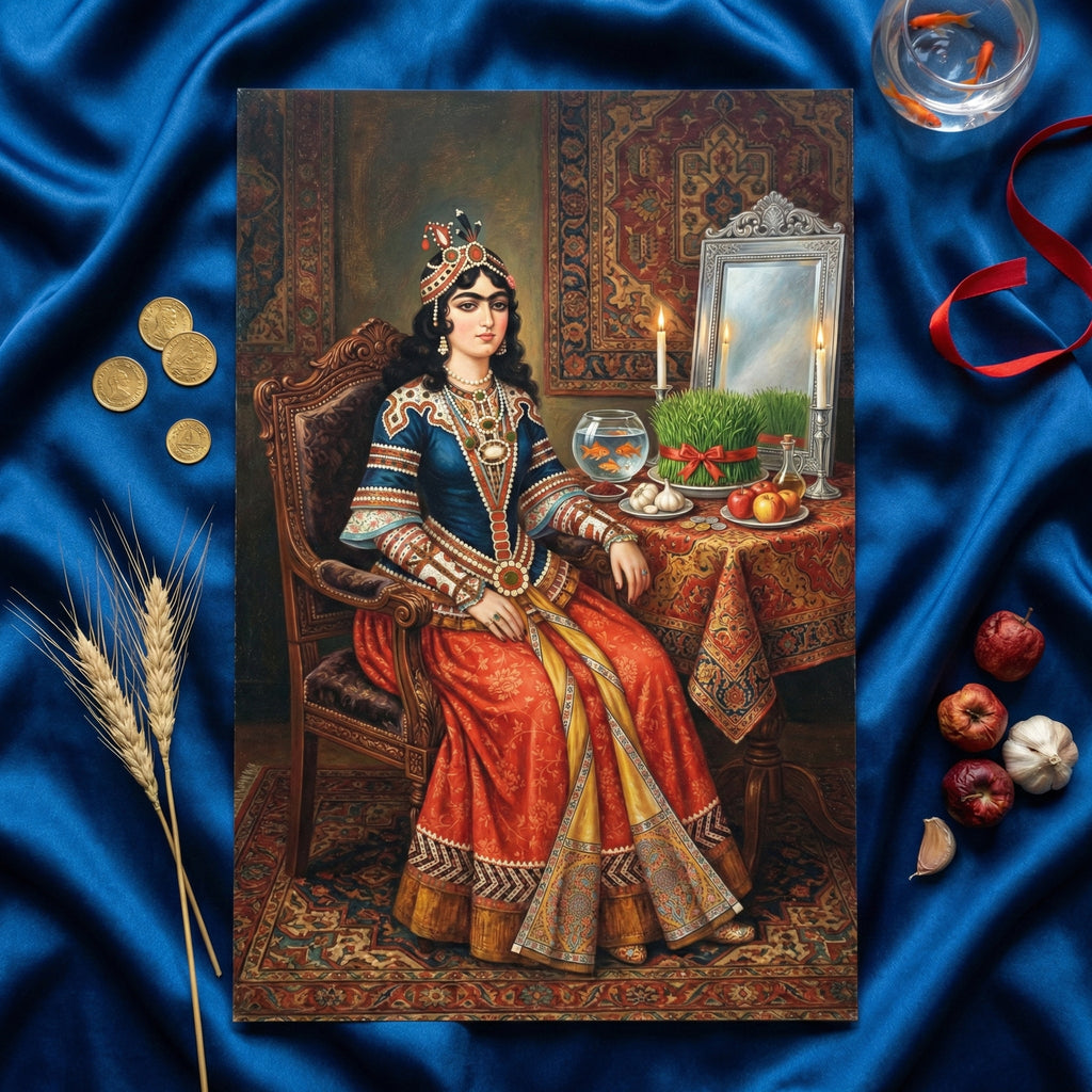 Qajar Lady at the Haft-Sin