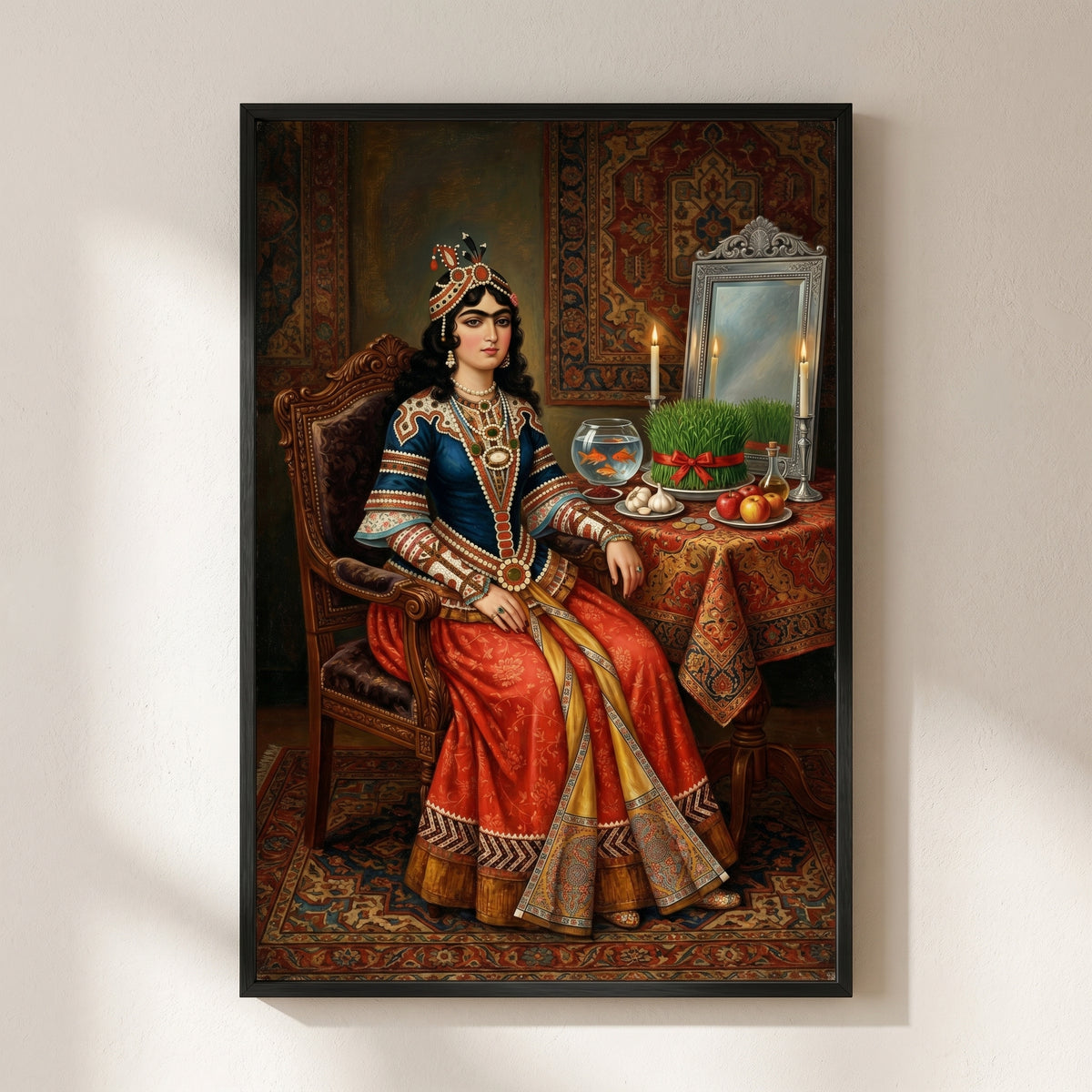 Qajar Lady at the Haft-Sin