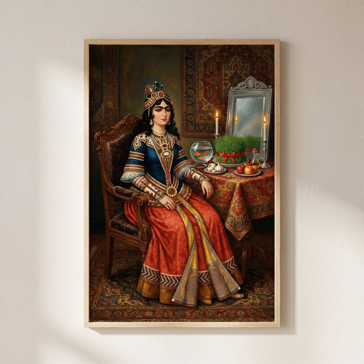 Qajar Lady at the Haft-Sin