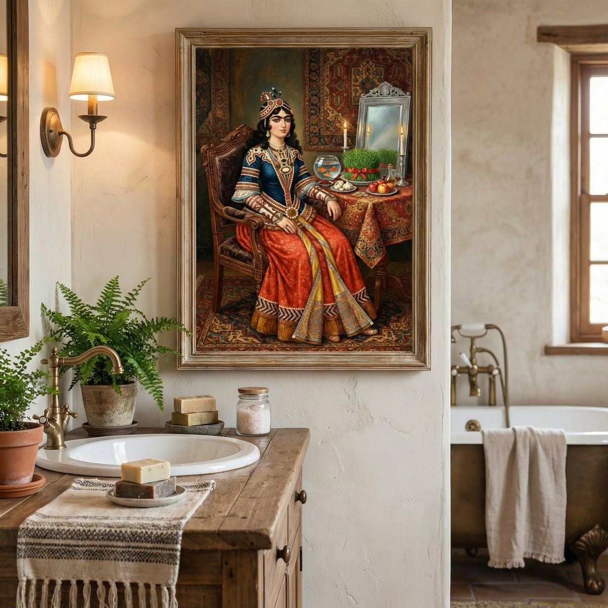 Qajar Lady at the Haft-Sin