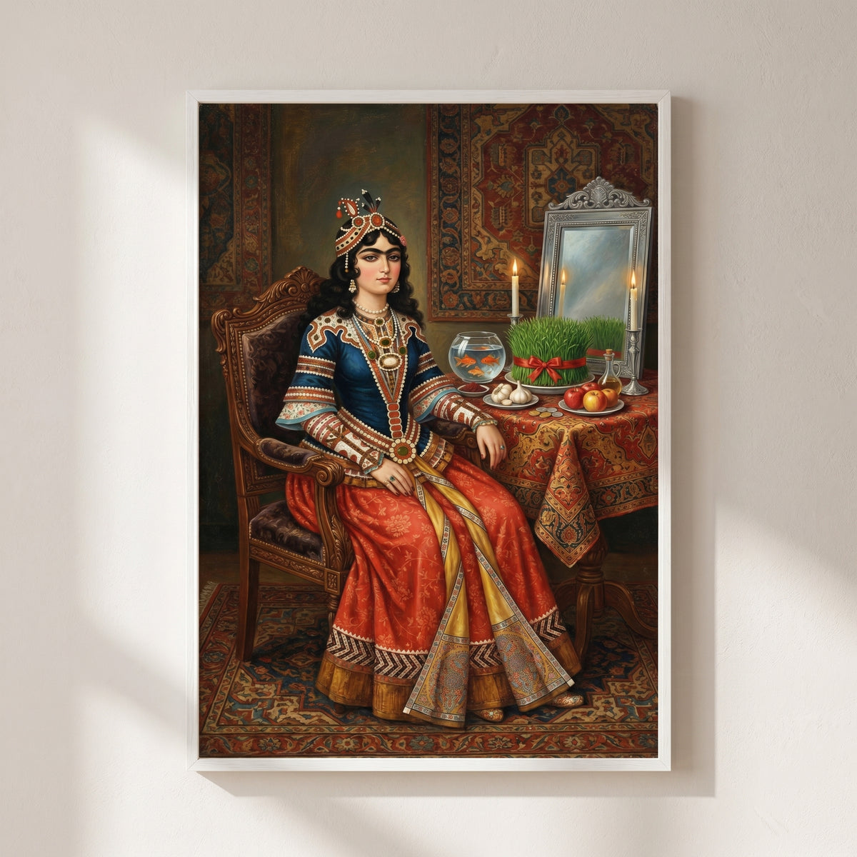 Qajar Lady at the Haft-Sin