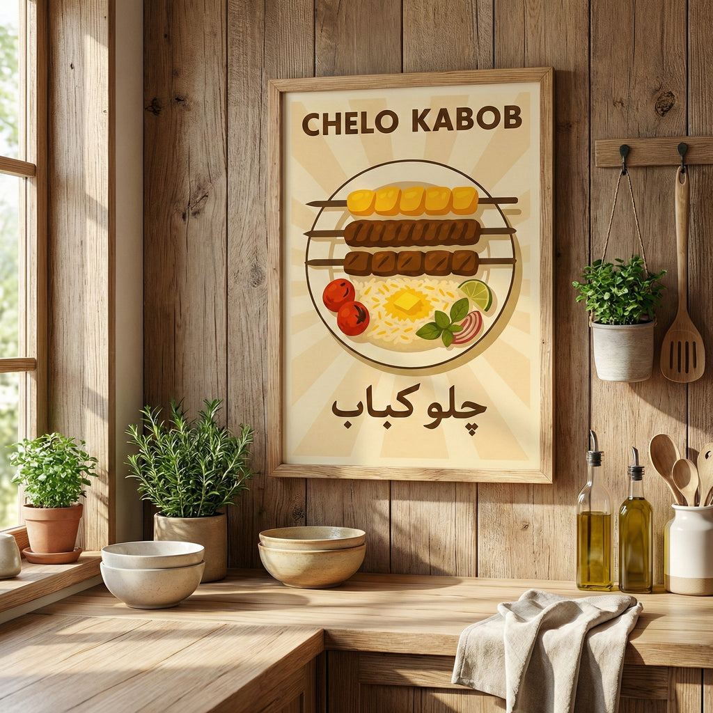 A Plate of Chelo Kabob