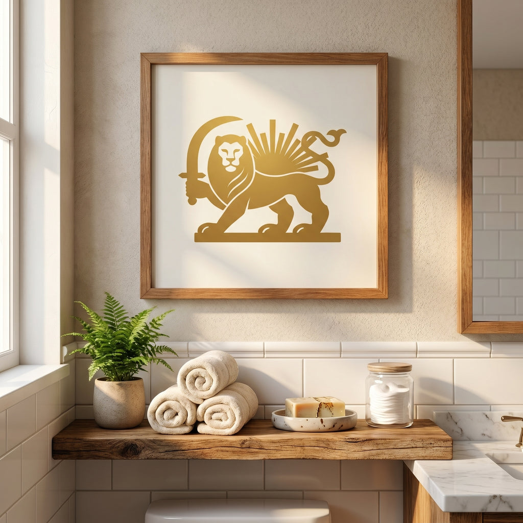 Lion and Sun in Gold