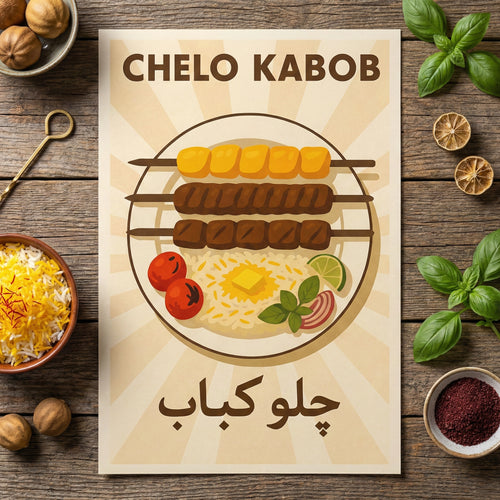 A Plate of Chelo Kabob