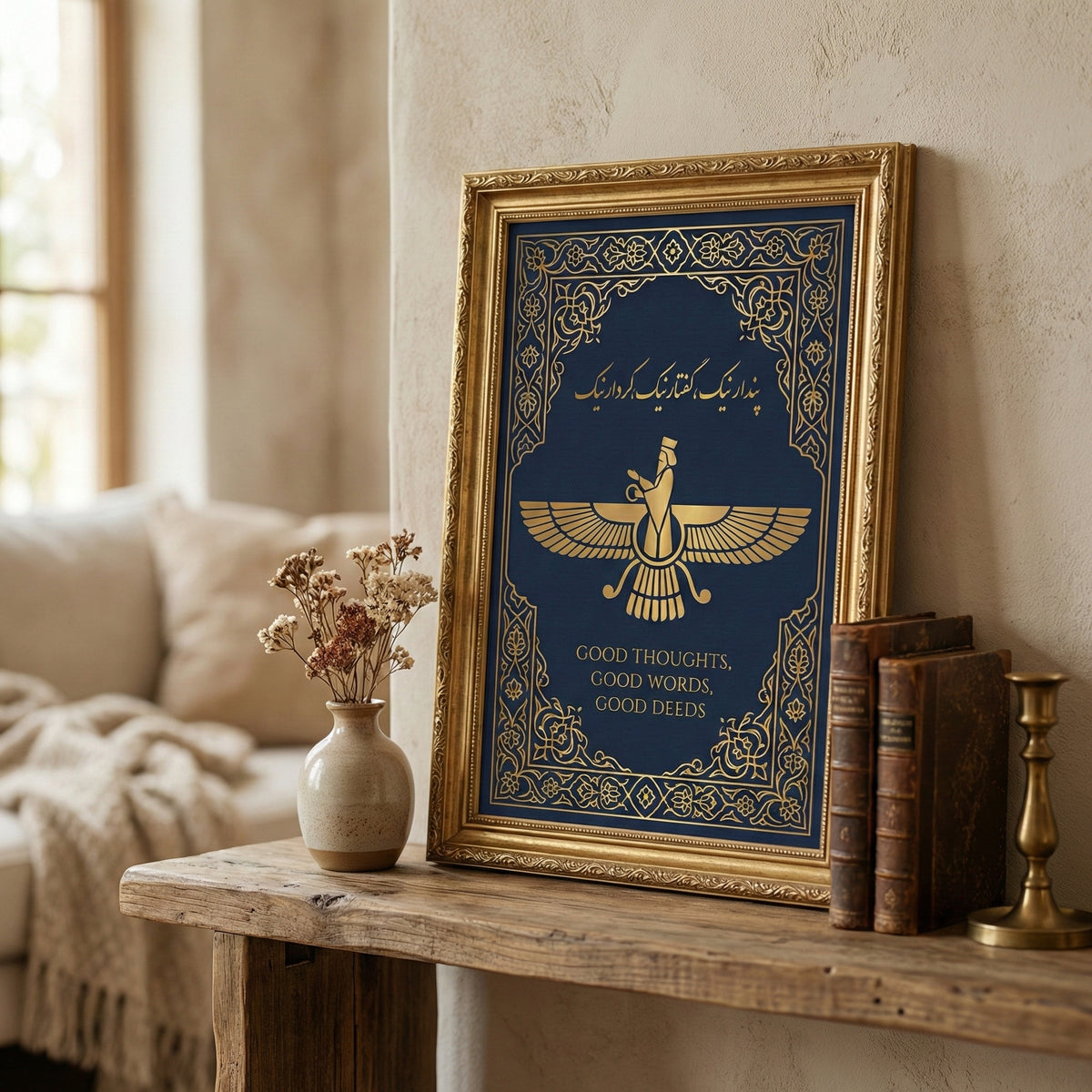 Faravahar of the Three Precepts