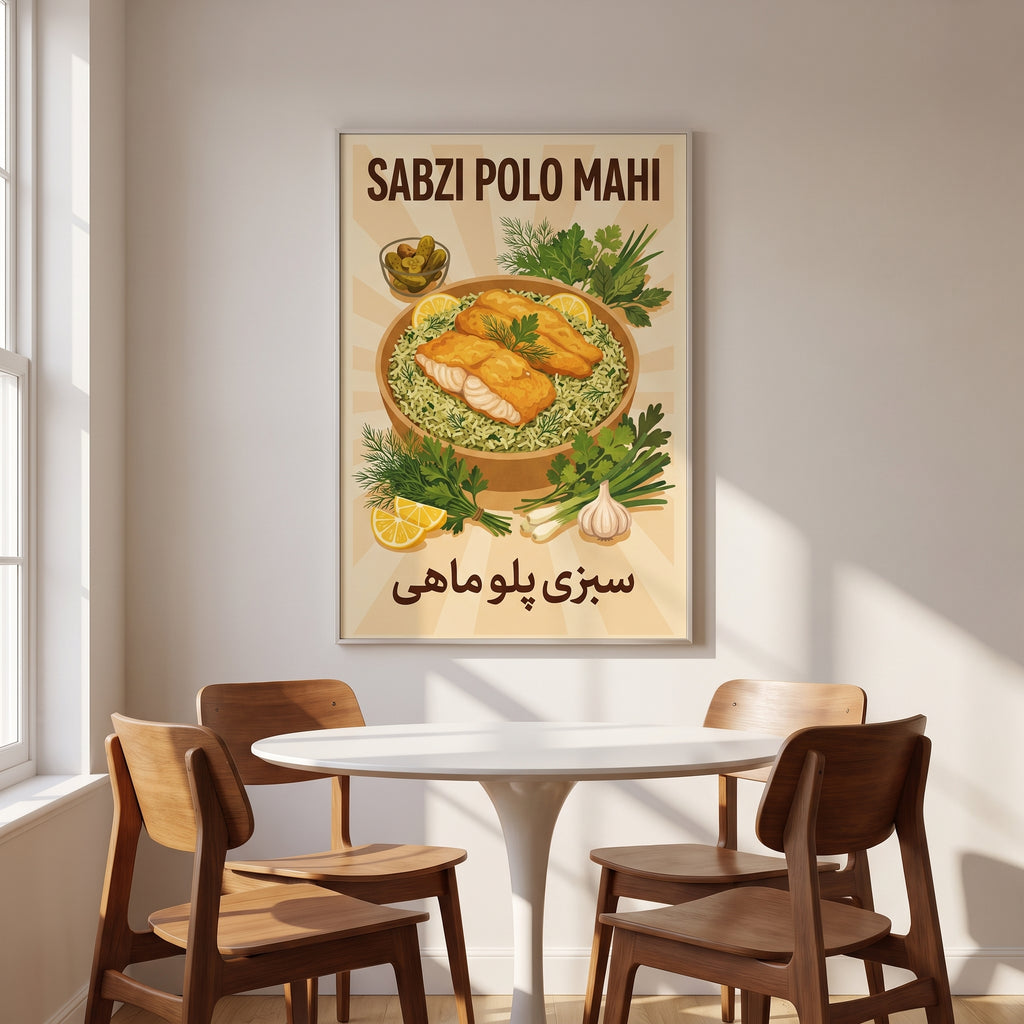A Plate of Sabzi Polo Mahi