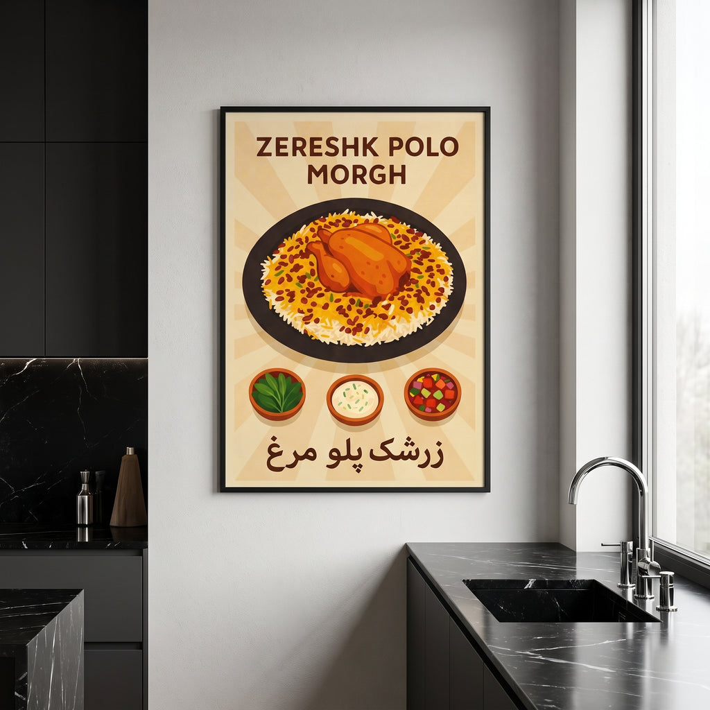 A Platter of Zereshk Polo Morgh