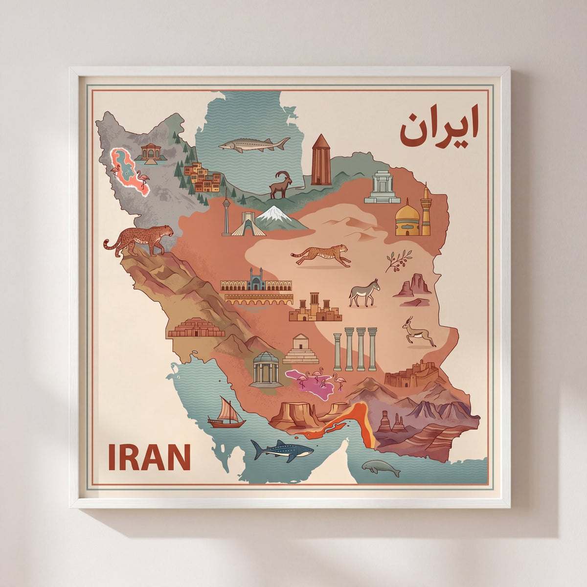 Illustrated Map of Iran