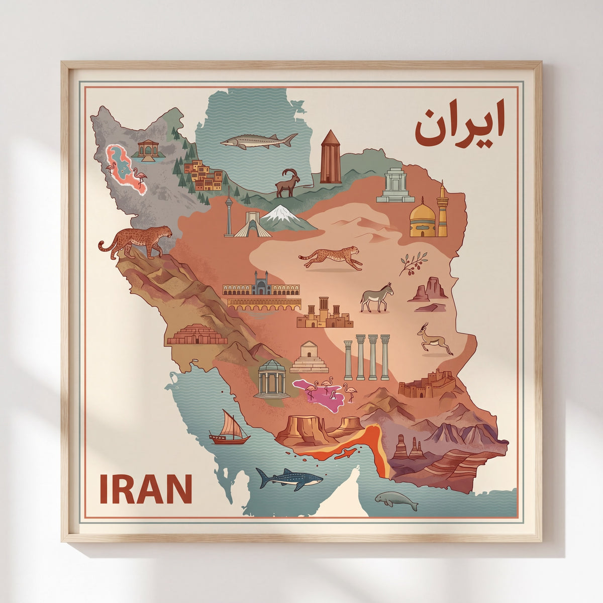 Illustrated Map of Iran