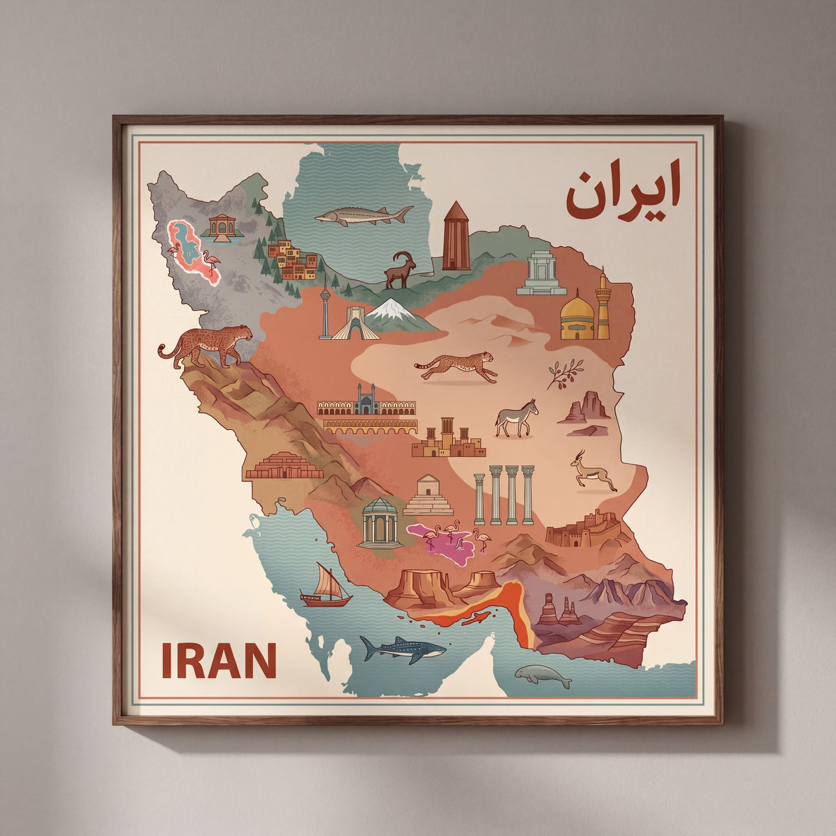 Illustrated Map of Iran