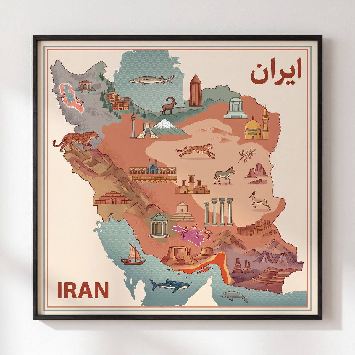 Illustrated Map of Iran