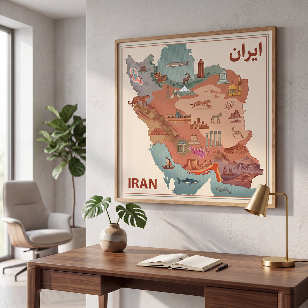 Illustrated Map of Iran